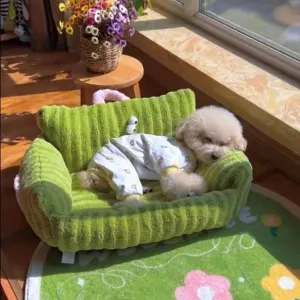 Creative And Cute Striped Pet Sofa Bed