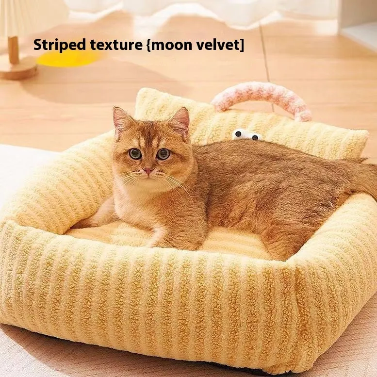 Creative And Cute Striped Pet Sofa Bed