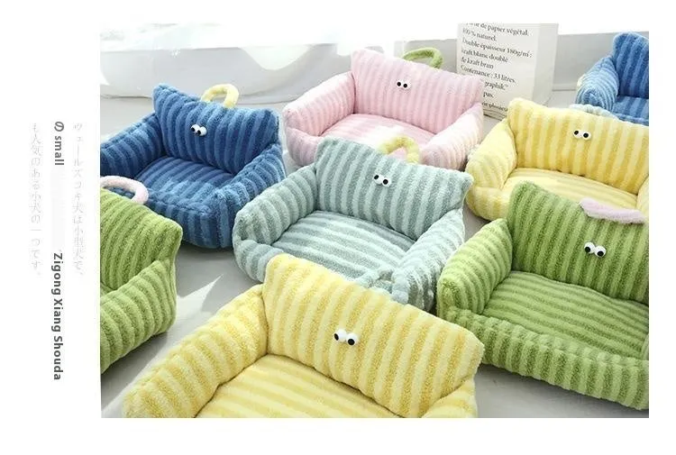 Creative And Cute Striped Pet Sofa Bed