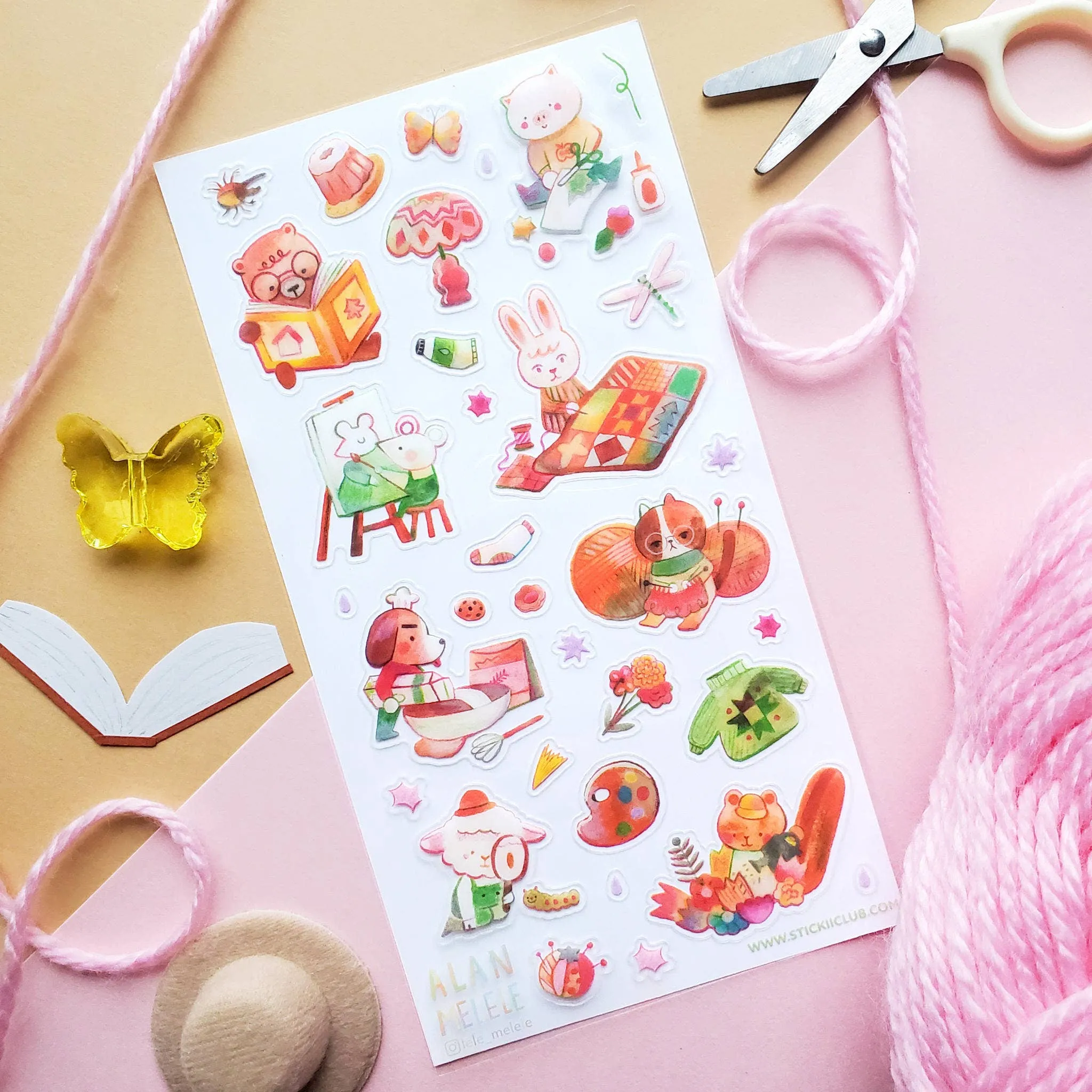 Creative Critters Sticker Sheet