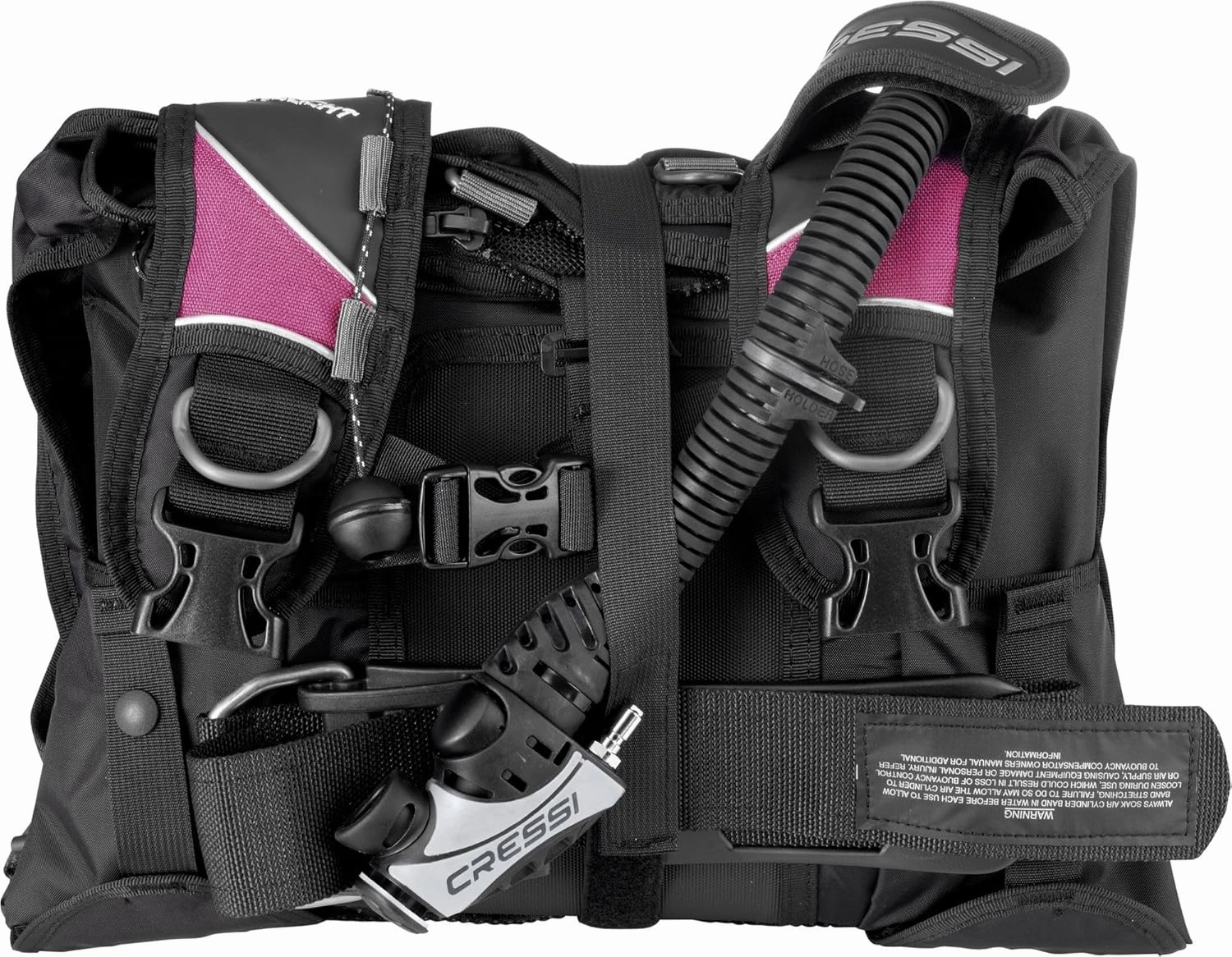Cressi Lightest Travel Scuba Diving BCD - Folds Completely to Save Space - Fully Accessorised: 8 D-Rings, 2 Wide Side Pockets, 2 Rear Trim Pockets - High Lift Capacity - Travelight: Designed in Italy