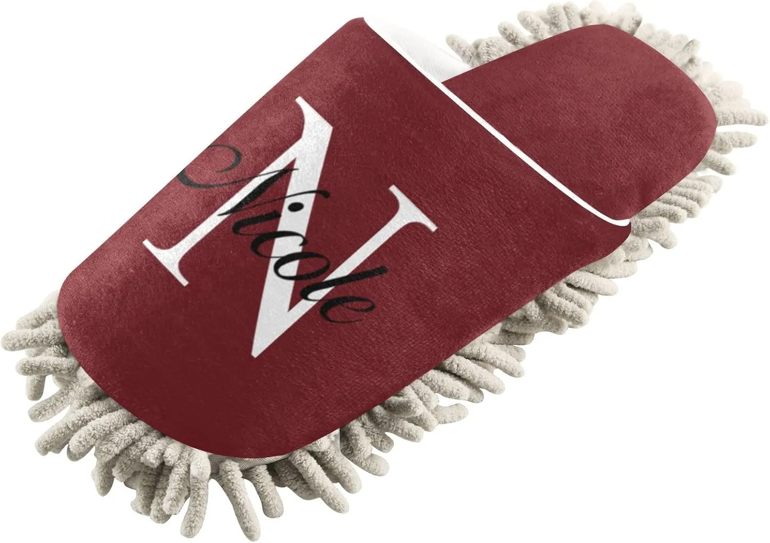 Custom Mop Slippers for Floor Cleaning Personalized Washable Microfiber Cleaning Mop Slippers