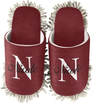 Custom Mop Slippers for Floor Cleaning Personalized Washable Microfiber Cleaning Mop Slippers