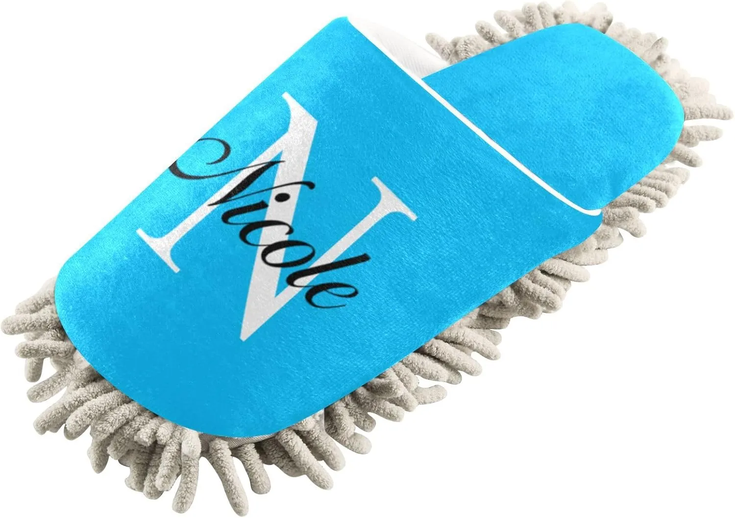 Custom Mop Slippers for Floor Cleaning Personalized Washable Microfiber Cleaning Mop Slippers