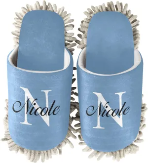 Custom Mop Slippers for Floor Cleaning Personalized Washable Microfiber Cleaning Mop Slippers