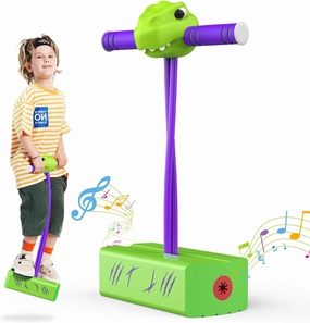 CUUGO LET'S GO! CG Jumping Helps Grow Taller, Dinosaur Toys for Kids, Foam Pogo Jumper Pogo Stick, Outdoor Toys Birthday Party Gifts Toys for Ages 5-7 Easter Basket Stuffers