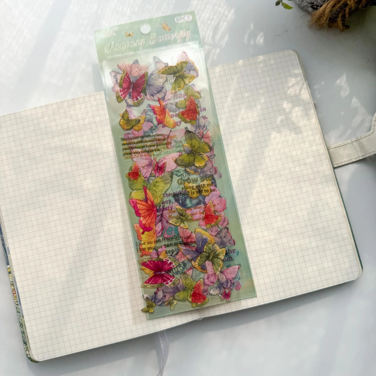 CYLG606 - sticker colorful wings streamer series butterfly cutting film hand account pet creative hand account material sticker