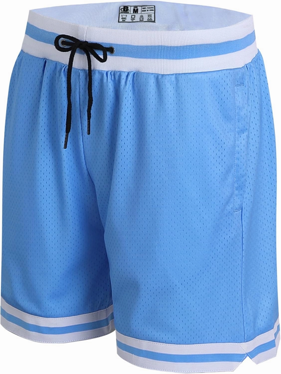 DEHANER Men's Basketball Shorts with Zip Pockets for Workout Gym Sports, Featuring Breathable Mesh Fabric