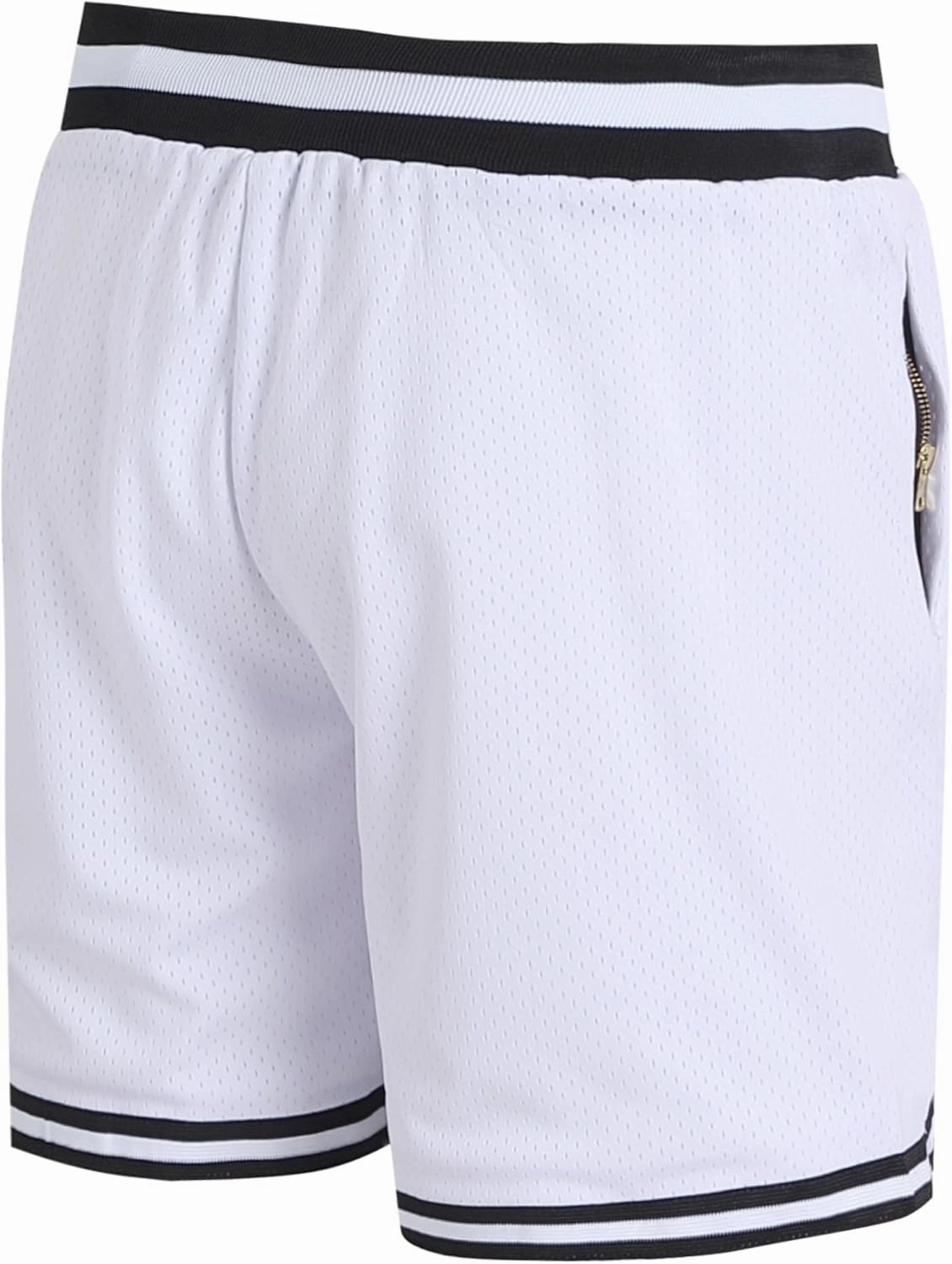 DEHANER Men's Basketball Shorts with Zip Pockets for Workout Gym Sports, Featuring Breathable Mesh Fabric
