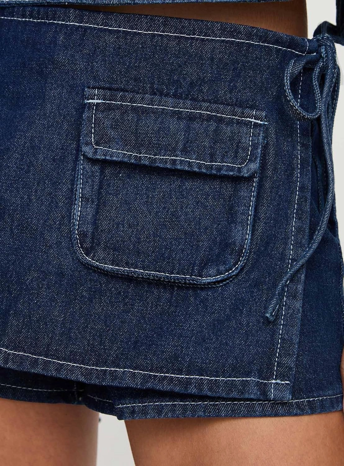 Denim Skorts for Women Cargo Jean Skort Low Rise Shorts Mini Skirt Country Concert Wear