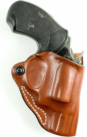 DeSantis Mini Scabbard OWB Holster - Holster OWB, Leather Pistol and Revolver Holster, Open Carry Gun Holster for Men & Women, Quick Draw, Discreet, Compact & Adjustable, Fits 1 3/4" Belt