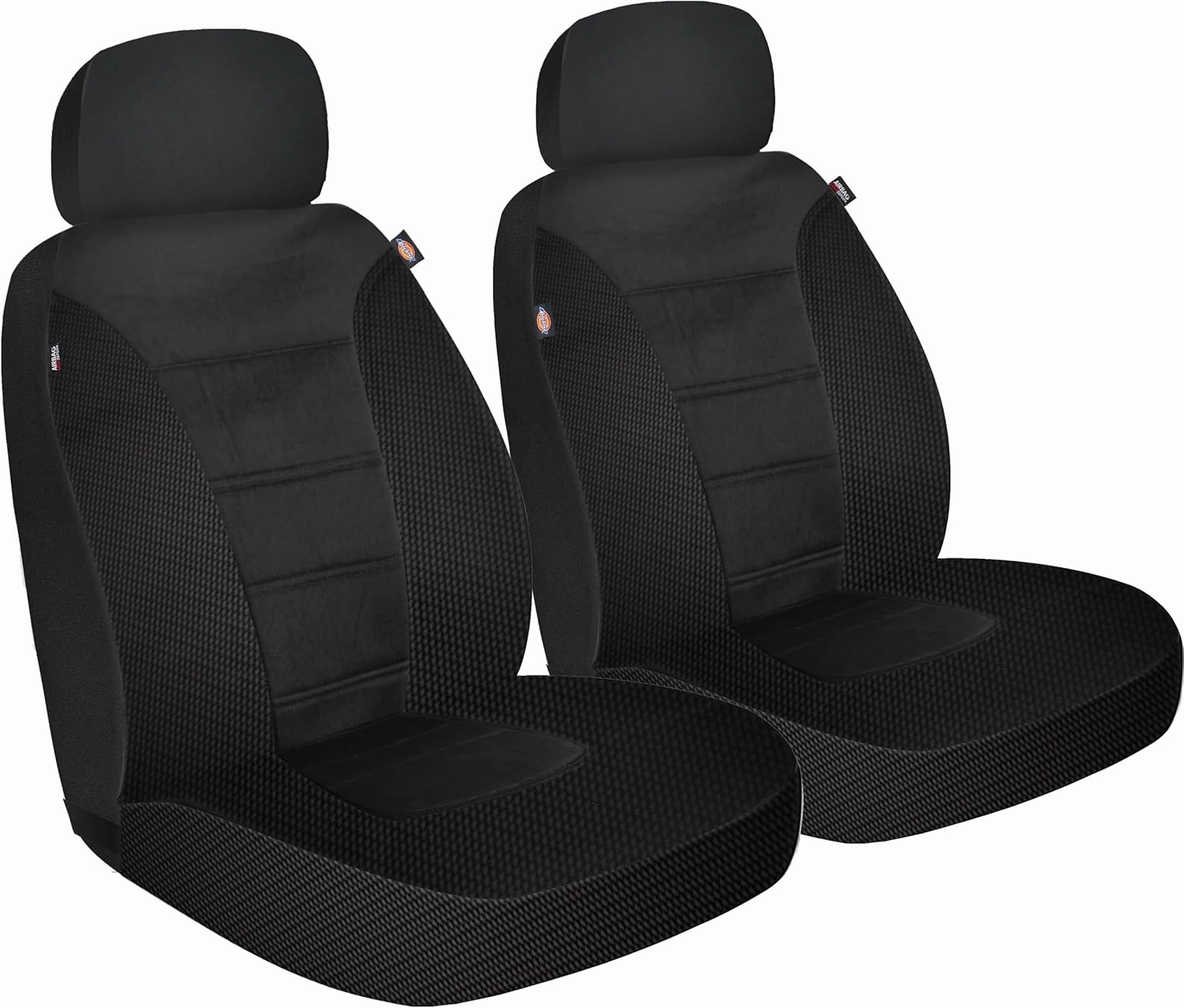 DICKIES 2-Piece Dual-Protection Seat Covers for Cars, SUVs — Black