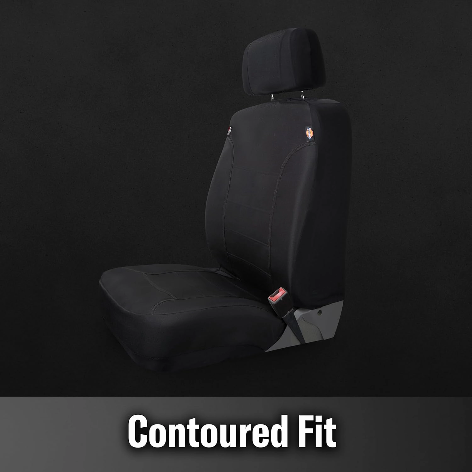 DICKIES 2-Piece Dual-Protection Seat Covers for Cars, SUVs — Black
