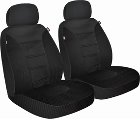 DICKIES 2-Piece Dual-Protection Seat Covers for Cars, SUVs — Black