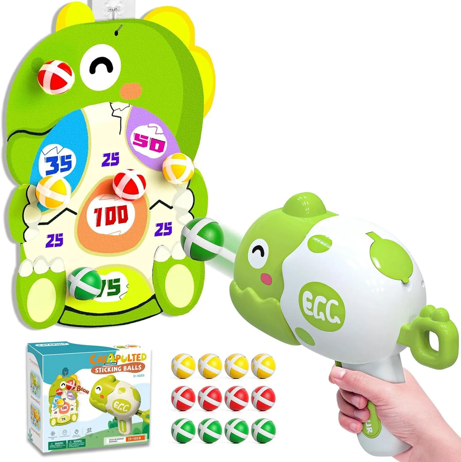 Dinosaur Games Shooting Toys, Dart Board Toys for Kids Ages 3-5 6-8, Interactive Competition Indoor Outdoor Toys Gifts, Birthday Party for 3 4 5 6 Year Old Kids