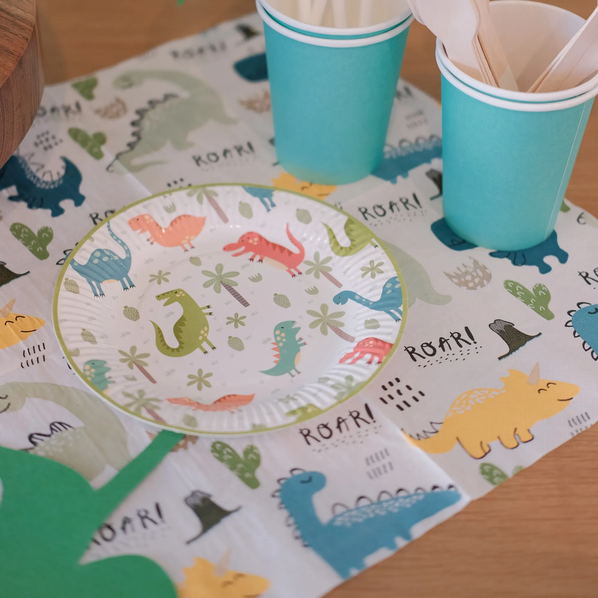 Dinosaur Patterned Napkins (Set of 20)