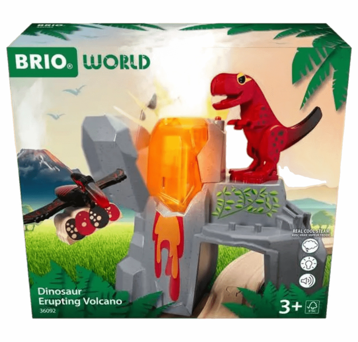 Dinosaur Erupting Volcano