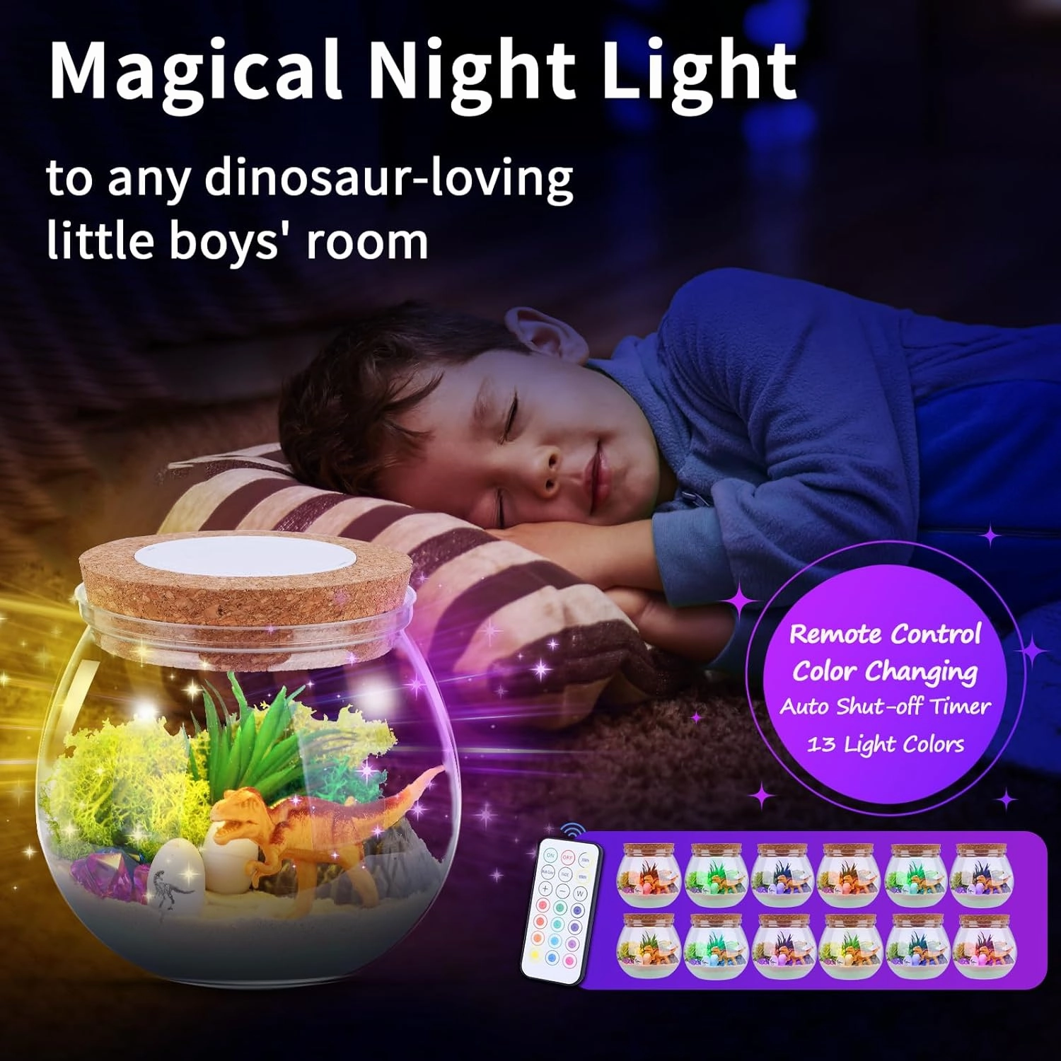 Dinosaur Gifts for Boys 4-12 Years Old, Dinosaur Crafts Kit for Kids, Light Up Dinosaur Decoration with Remote - Arts and Crafts for Kids, Birthday Gifts Toys for Boys Age 4 5 6 7 8 9 10 11 12