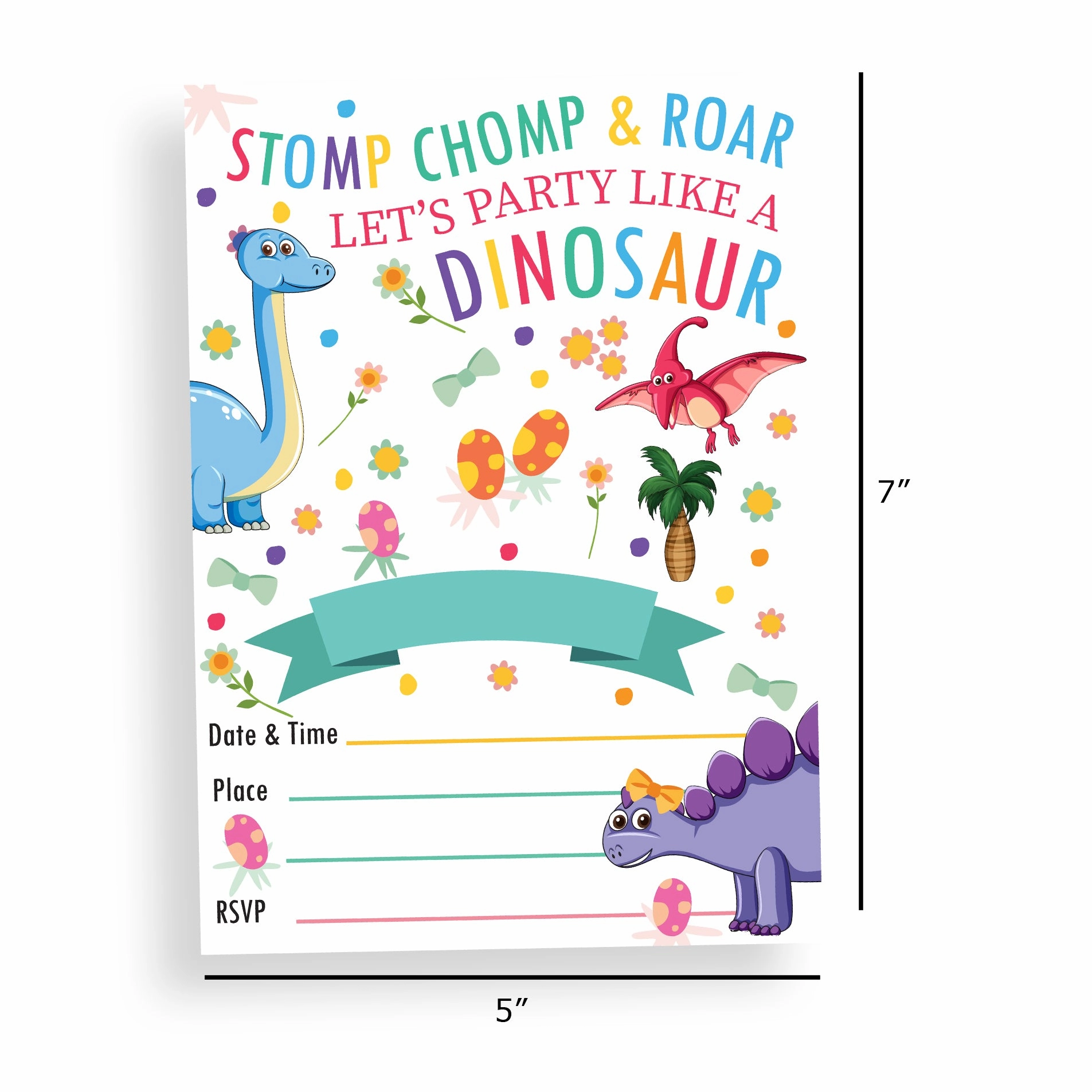 Dinosaur Themed Baby Shower Invitations