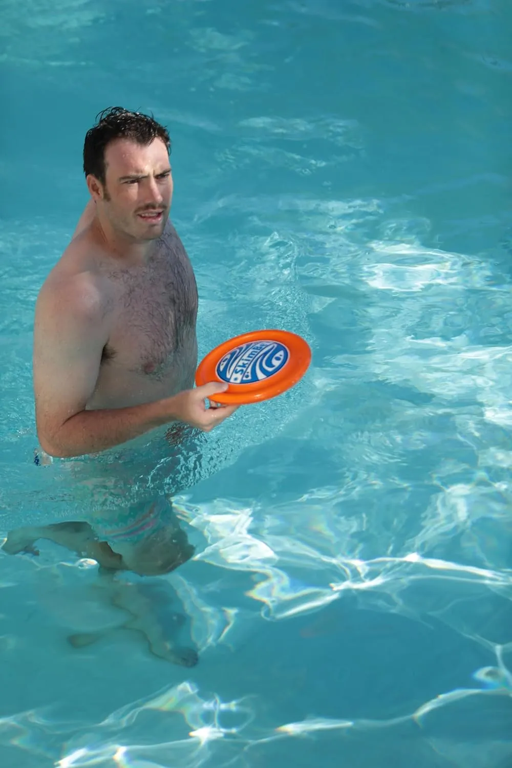 Disc | Water Disc Toy for Spring & Summer | Skips, Skims, Slides & Jumps | Ultimate Fun for Pools, Beaches & Backyards | All-Ages Outdoor Entertainment (Orange)