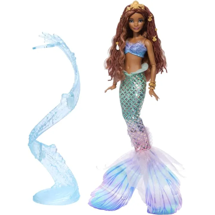 Disney the Little Mermaid: Deluxe Mermaid Ariel Doll With Hair Beads And Stand | Mattel