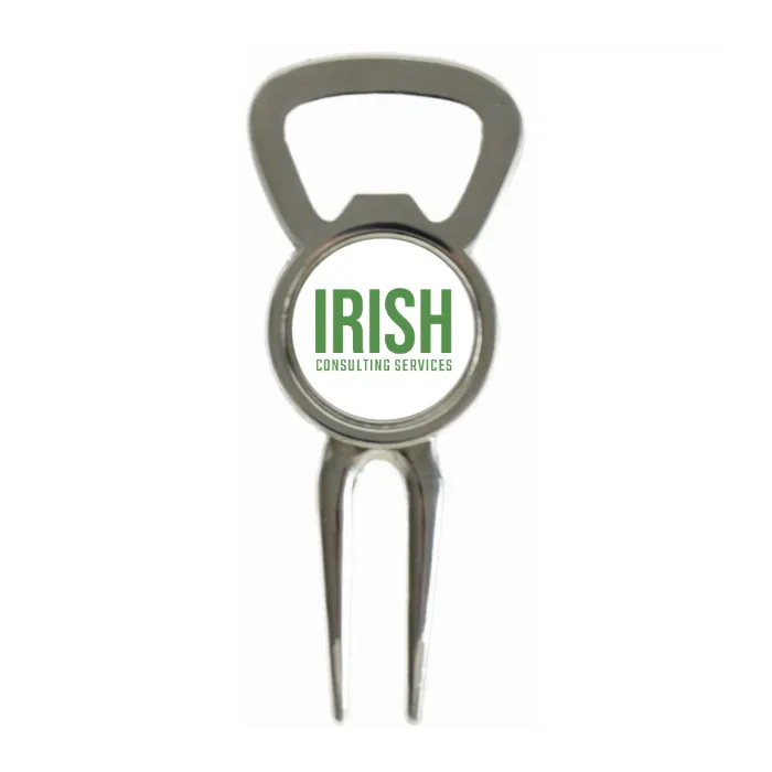 Divot Tool Bottle Opener Shiny Silver