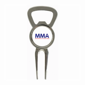Divot Tool Bottle Opener Shiny Silver