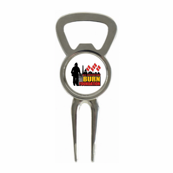 Divot Tool Bottle Opener Shiny Silver