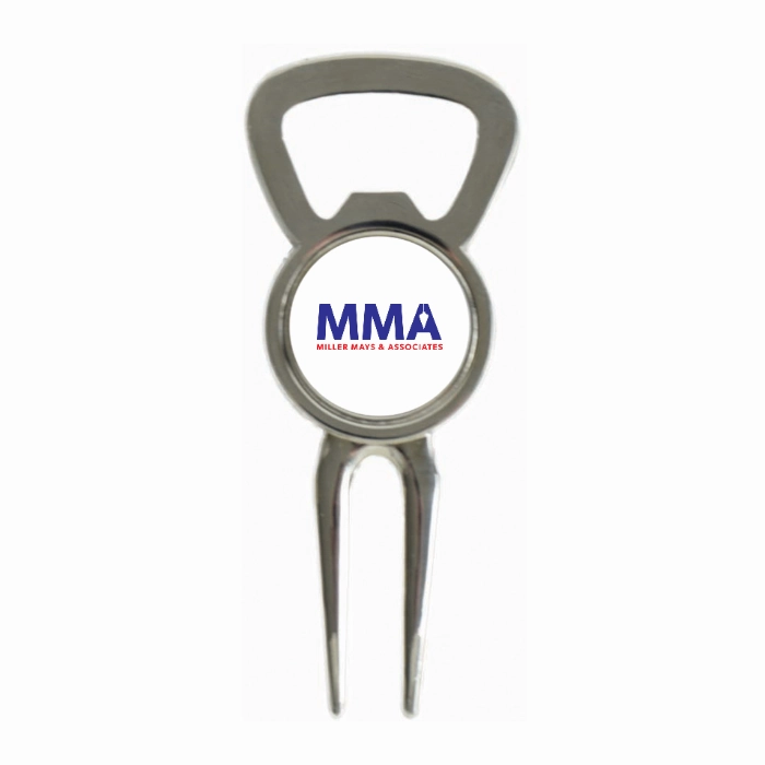 Divot Tool Bottle Opener Shiny Silver