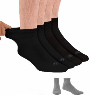 Doctor's Choice Diabetic Socks for Men, Seamless Socks with Non Binding Top, 4 Pairs, Large 9-12 & X-Large 13-15