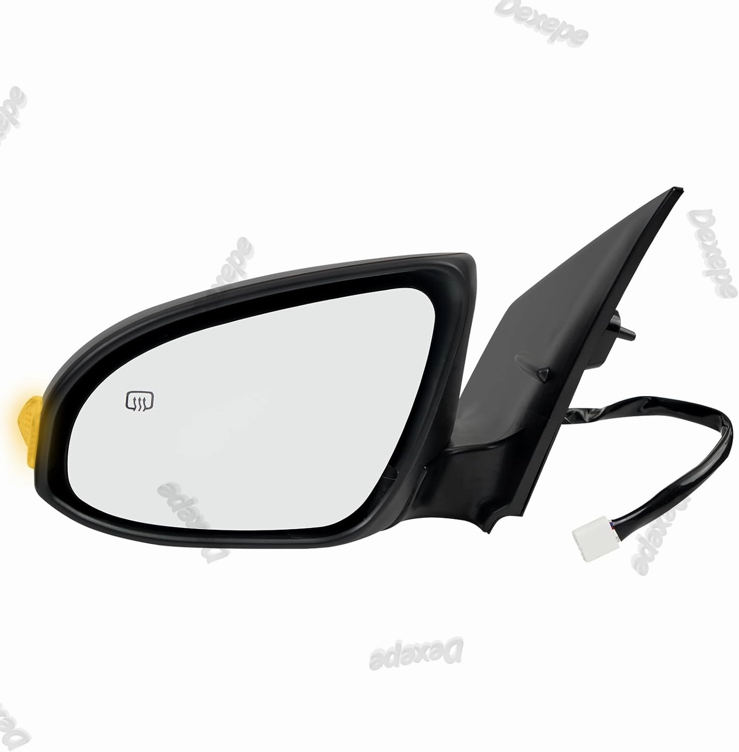 Driver Side Mirror Assembly Compatible with Toyota Corolla 2014-2019 Heated with Turn Signal, Power Adjustable Replace 8794002F50, 8794002F51, TO1320295, 8794002939 Black (7Pin Left)