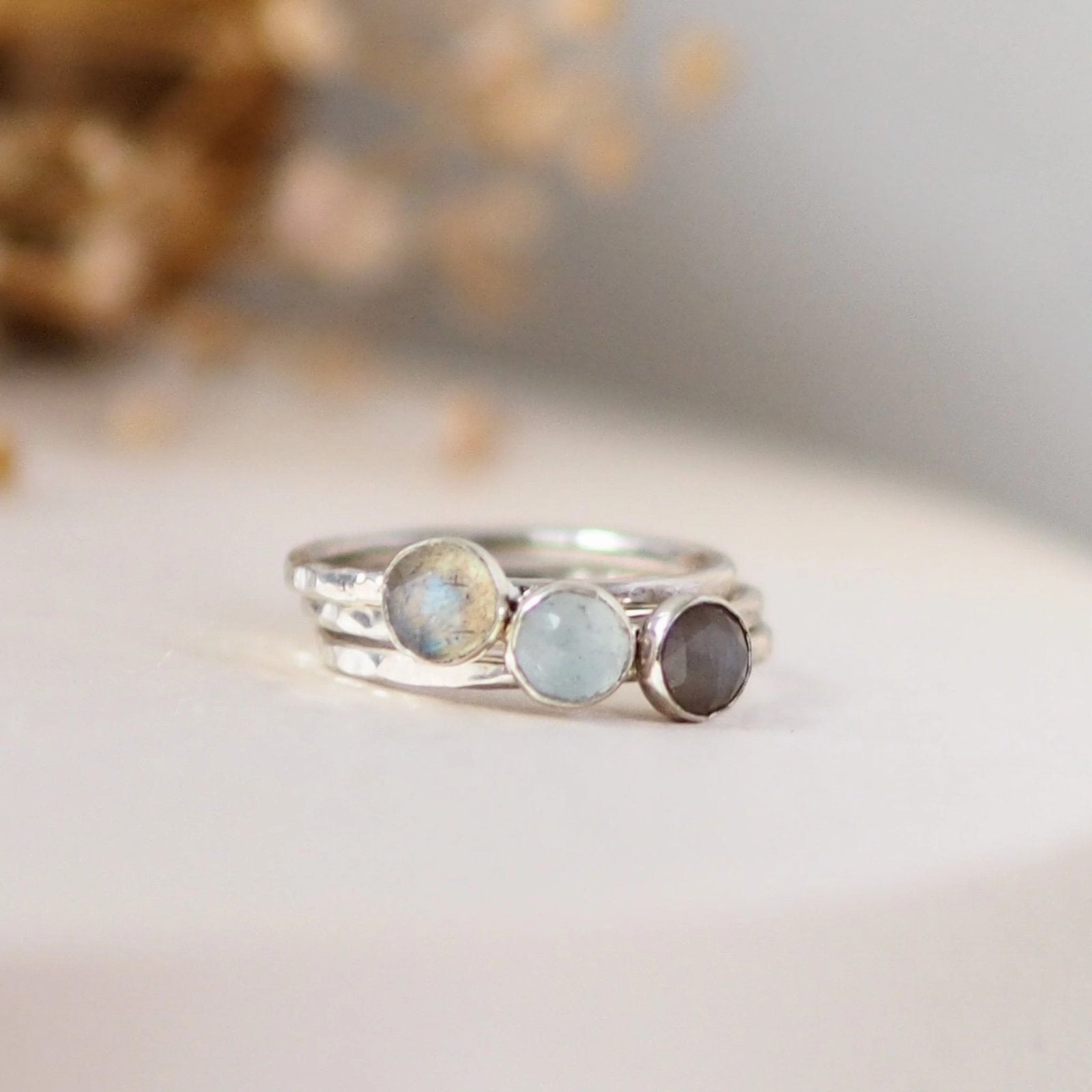 Dusk Handmade Sterling Silver Stacking Rings