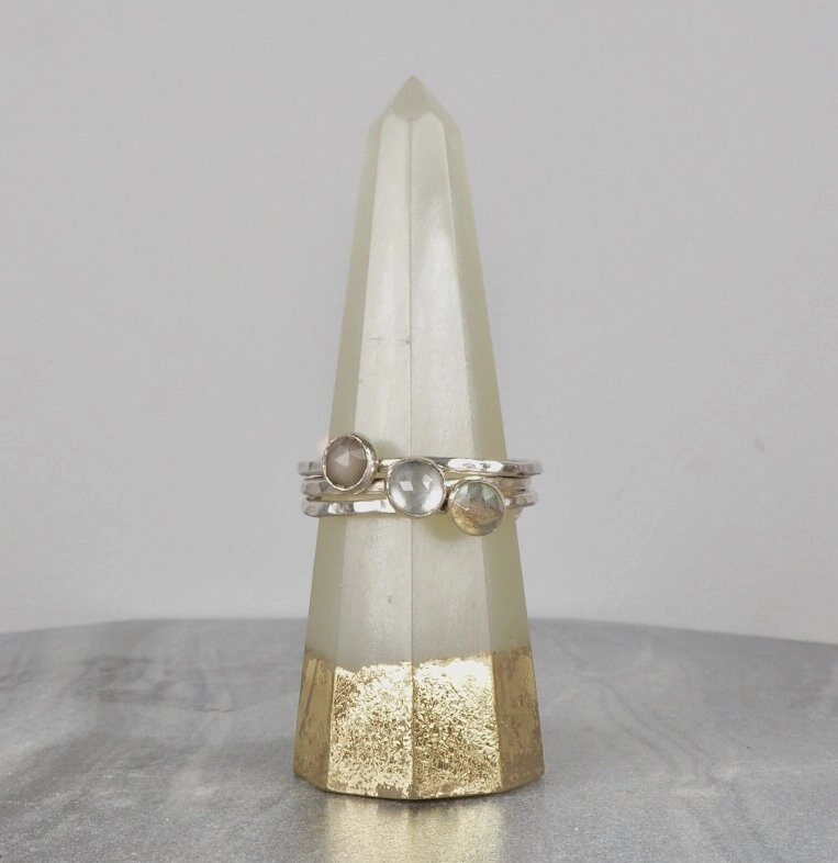 Dusk Handmade Sterling Silver Stacking Rings