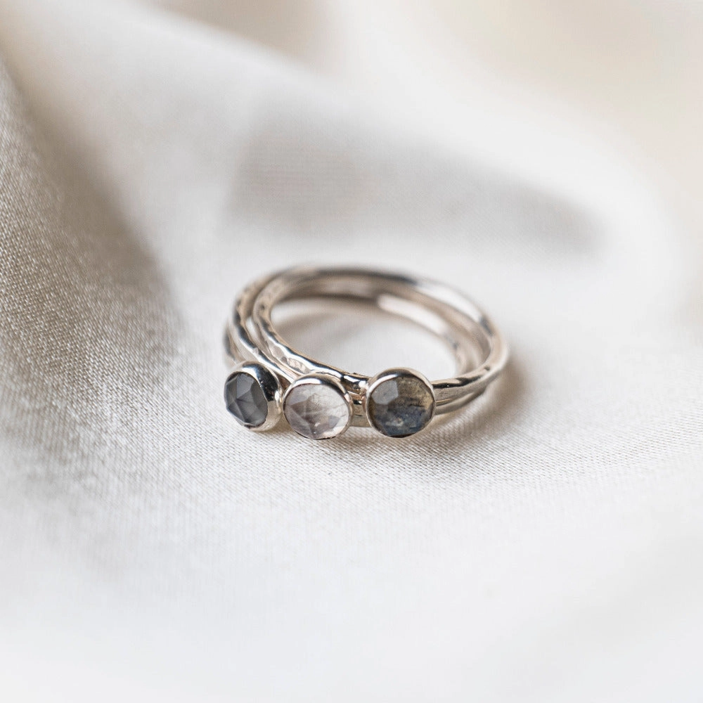Dusk Handmade Sterling Silver Stacking Rings