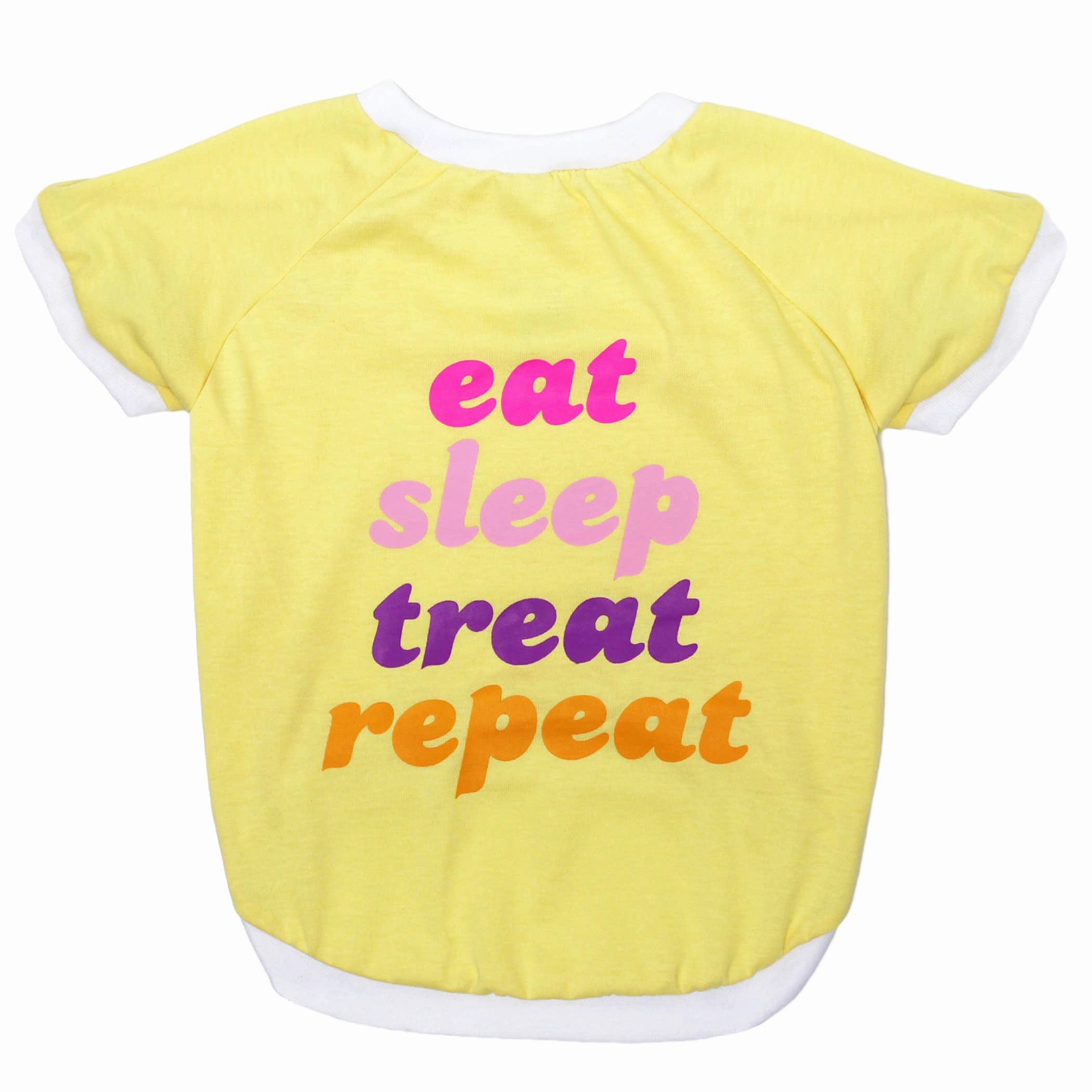 Eat Sleep Treat Repeat LaurDIY Pet Tee in Yellow [Available in SM-L]