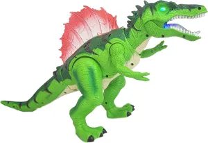 eBigValue RC Dinosaur Toy with Walking, Roar Sound & LED Lights – Remote Control Shake Head Dino for Kids – Educational Light-Up Action Toy