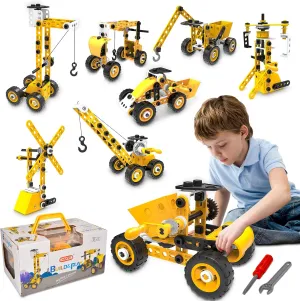 Educational Building Toys, 10 in 1 Construction Set for Preschool Kids, Construction Creative Games Holiday Idea Gift 5  Years Old 10 in 1 STEM Toys for 4 5 6 7 8  Year Old Boy Girl Birthday Gifts