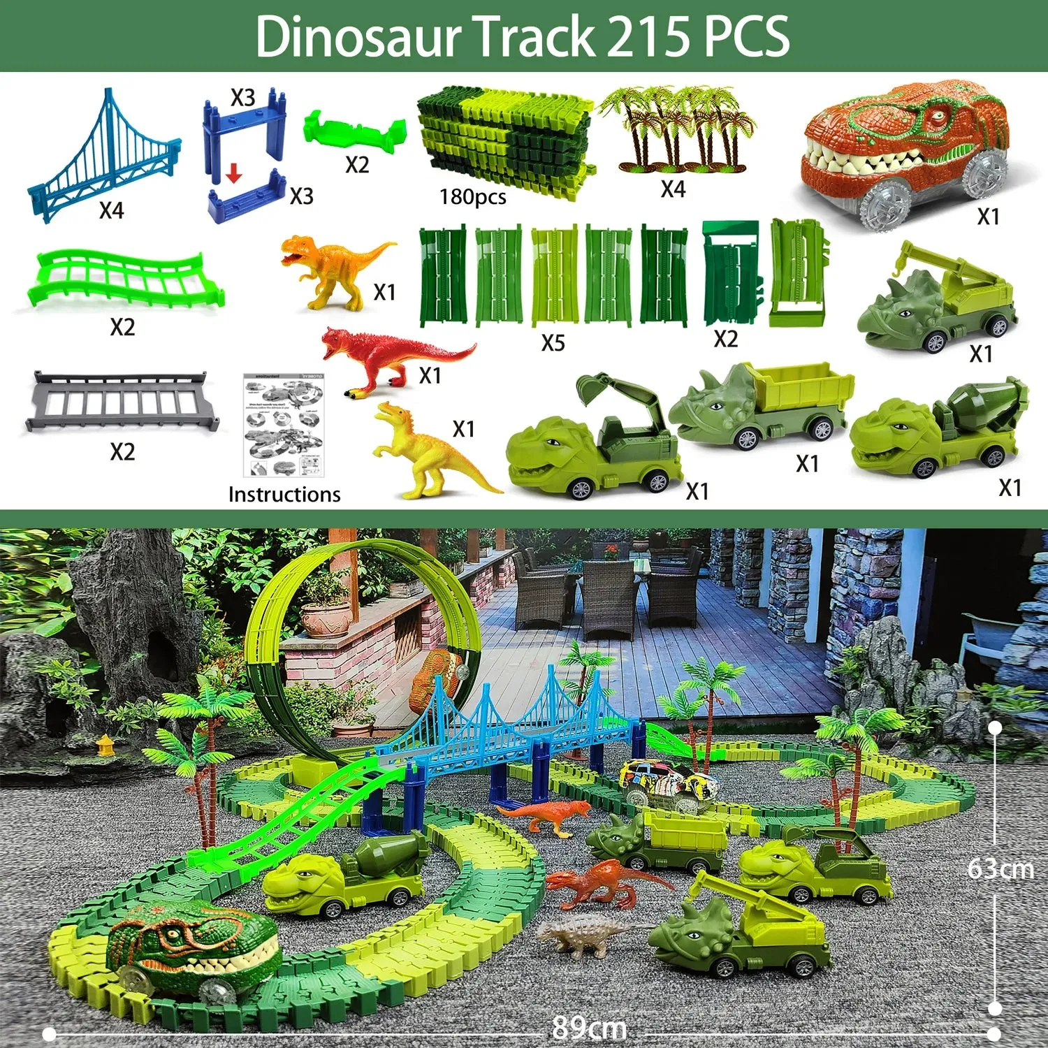 Electric Magic Climbing Dinosaur Track Toy
