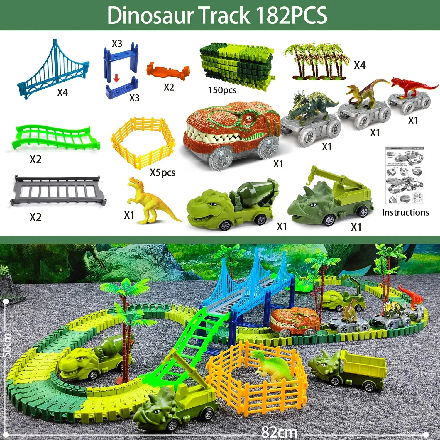 Electric Magic Climbing Dinosaur Track Toy