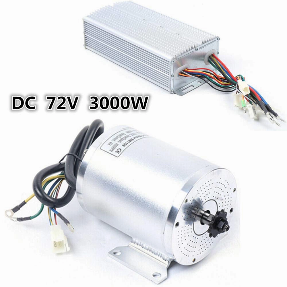 Electric DC Motor Brushless Motor & Speed Controller 72V 3000W Electric Scooter E-Bike E-Moto Mini Electric Car DIY BLDC Brushless Motor Speed Controller Kit 5800RPM High Speed (DC 72V 3000W)
