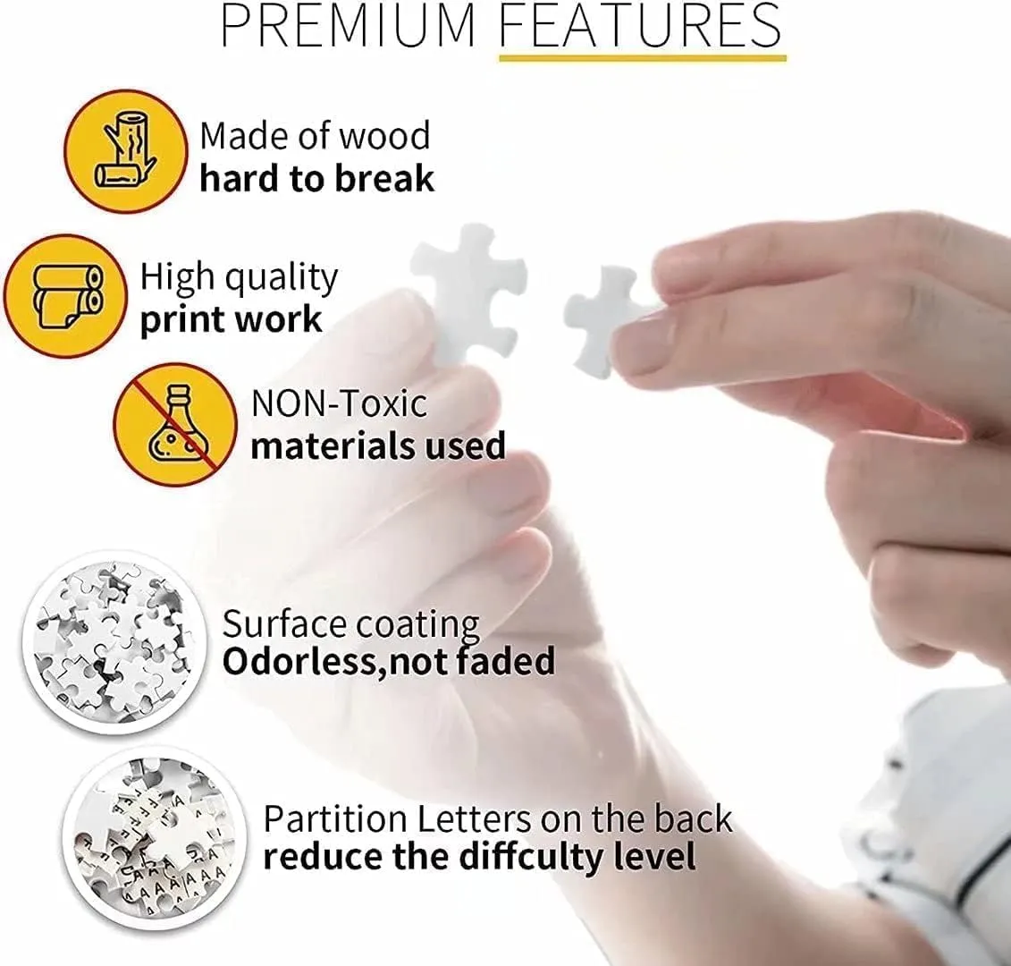 Enjoyable Jigsaw Puzzles Fun for Adults catching Fish Waterfall Puzzle Game for Family Wooden Puzzle Toy Educational Games Puzzles for Home Decor 500 Piece
