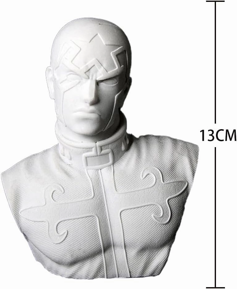 Enrico Pucci Figure Bust Resin Model Unpainted 1/10 Anime Resin Figure Statue Bust Model, DIY Paintable, Handmade Collectible Desktop Display Car Decoration