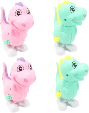 ERINGOGO 4pcs Dinosaur Clockwork for Wind Up Playthings with Creative Design for Hand Eye Coordination Development Safe Fun Cartoon Dinosaurs Random Color