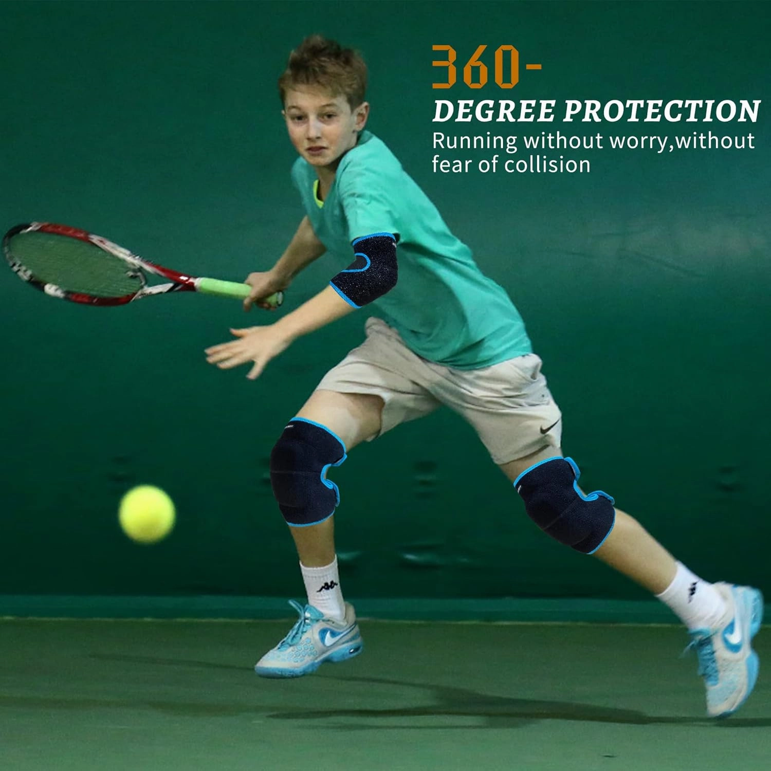 Eulant Adjustable Soft Elbow and Knee Pads for Kids, Child Protective Pad Sets for Bicycle, Roller Skating, Basketball, Football, Volleyball, Dancing, Kneeling