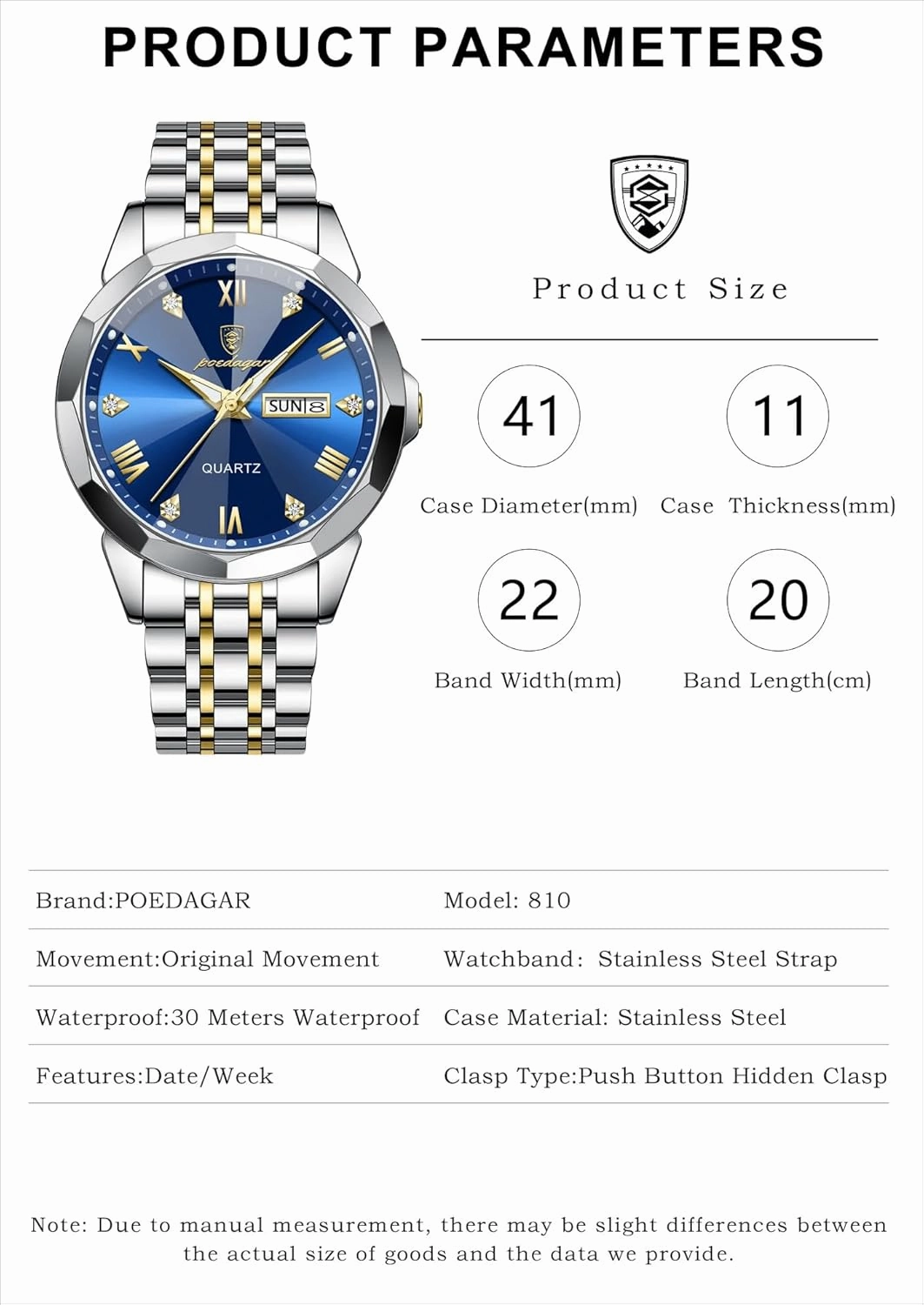 Fashion Men Watch Waterproof Luminous Men's Business Wristwatch Stainless Steel Date Week Casual Man Watches Quartz Clocks