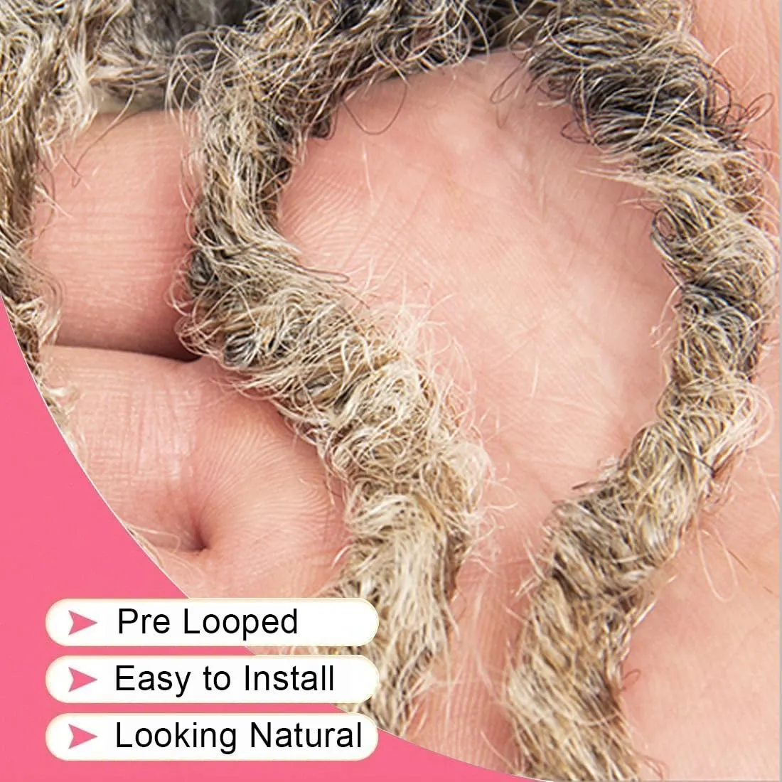 Faux Locs Crochet Hair 18 Inch Soft Locs 7Packs Boho Goddess Locs Crochet Hair with Curly Ends Pre-looped Crochet Locs for Black Women Dreadlock Synthetic Crochet Braids (1B/27/613, 18Inch(Pack of 7))