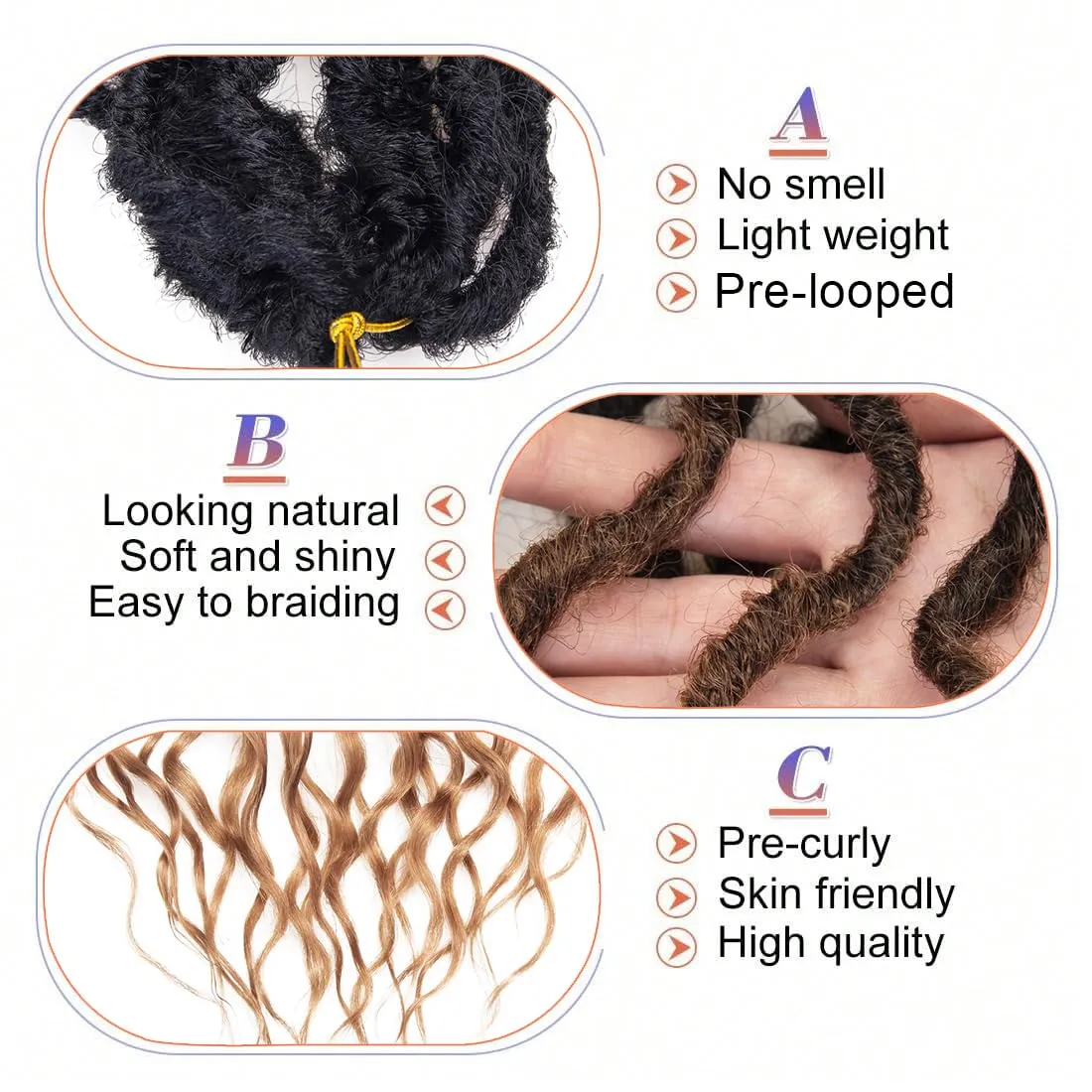 Faux Locs Crochet Hair 18 Inch Soft Locs 7Packs Boho Goddess Locs Crochet Hair with Curly Ends Pre-looped Crochet Locs for Black Women Dreadlock Synthetic Crochet Braids (1B/30, 18Inch(Pack of 7))