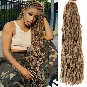 Faux Locs Crochet Hair Soft Locs 26 Inch 7 Packs Long Crochet Locs For Natural Butterfly Locs Crochet Hair For Women Goddess Locs Synthetic Pre looped Crochet Braids (26 Inch (Pack of 7), 27#)