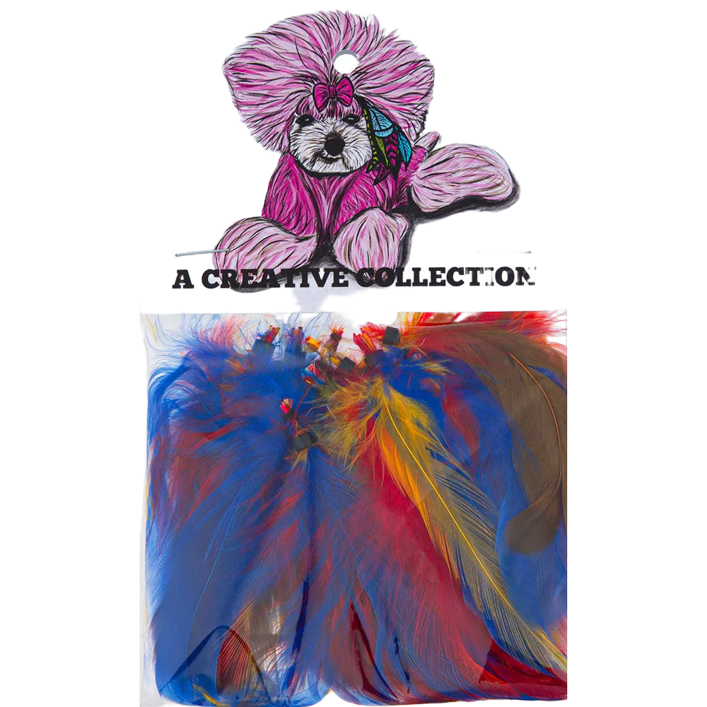 Feather Extension Blue McCaw (Pack of 10) by A Creative Collection