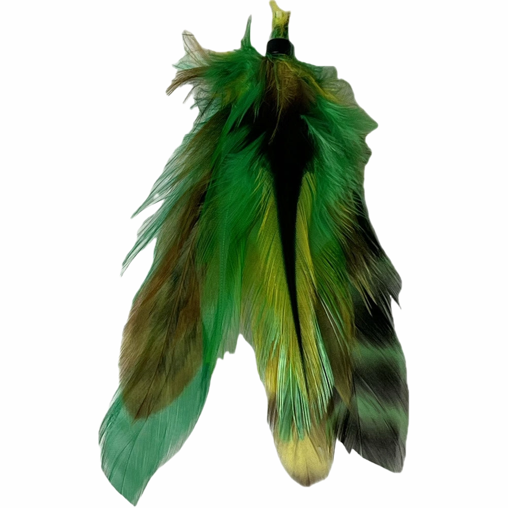 Feather Extension Green and Yellow (Pack of 10) by A Creative Collection